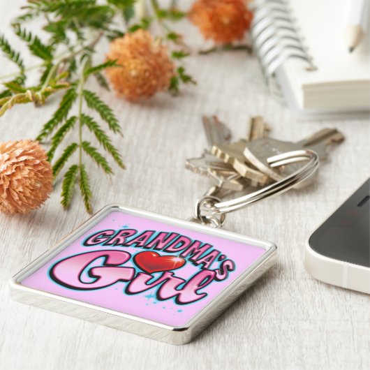 おばあちゃんのガールキーチェーン キーホルダー (側面)