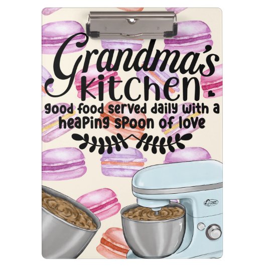 . .おばあちゃんのキッチンいい食べ物を毎日一緒に クリップボード (正面)
