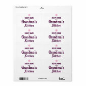 おばあちゃんのキッチンから ラベル (フルシート)