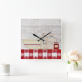 おばあちゃんのキッチンの壁時計 スクエア壁時計 (ホーム)