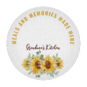 おばあちゃんのキッチンウォーター色ひまわり農家 カッティングボード (正面)