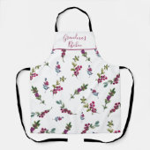 おばあちゃんのキッチンクリスマスウィンターベリー エプロン (正面)
