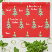 おばあちゃんのキッチンクリスマスツリーキッチンタオル キッチンタオル (折り畳み)