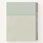 おばあちゃんのキッチンクリーム&ブ淡い色のルーストライプのレシピ ノートブック (裏面)