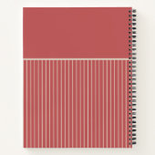 おばあちゃんのキッチンストライプヴィンテージカスタムレシピ ノートブック (裏面)