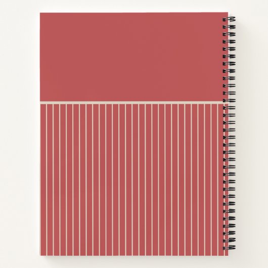 おばあちゃんのキッチンストライプヴィンテージカスタムレシピ ノートブック (裏面)