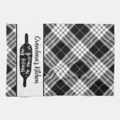 おばあちゃんのキッチンブラック&ホワイトプレイド キッチンタオル (横)