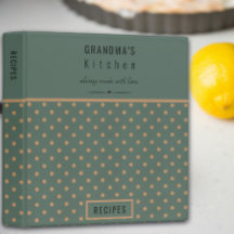 おばあちゃんのキッチンブルーウィズタン水玉模様レシピ