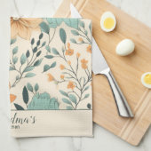 おばあちゃんのキッチンレトロフローラ キッチンタオル (四つ折り)