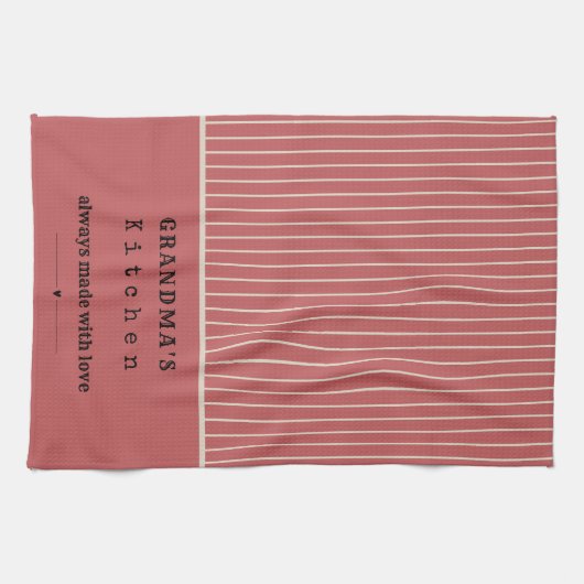 おばあちゃんのキッチンヴィンテージストライプカスタマイズ キッチンタオル (横)