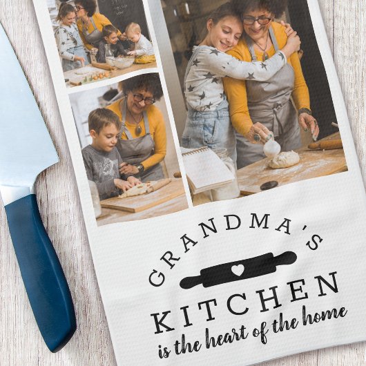 おばあちゃんのキッチン写真コラージギフト キッチンタオル