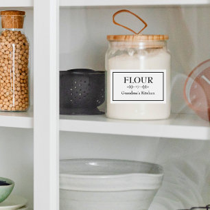 おばあちゃんのキッチン食料品用ラベル小麦粉 フードラベル