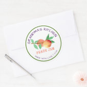 おばあちゃんのキッチン　愛を込めて作った桃のジャム ラウンドシール (封筒)