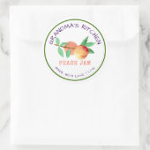 おばあちゃんのキッチン　愛を込めて作った桃のジャム ラウンドシール (バッグ)