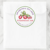 おばあちゃんのキッチン 愛を込めて 手作りイチゴジャム ラウンドシール (バッグ)