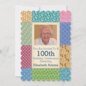 おばあちゃんのキルトカスタム写真 |年の選択 招待状 (正面)