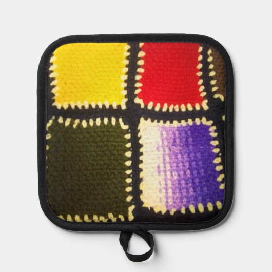 おばあちゃんのキルト素朴国 鍋敷き (正面)