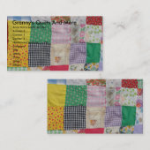 『おばあちゃんのキルト』 名刺 (正面/裏面)