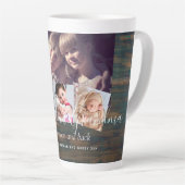 おばあちゃんのギフトおばあちゃんフォトコラージュおばあちゃん カフェラテマグ (右アングル)