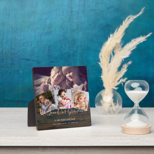 おばあちゃんのギフトおばあちゃんフォトコラージュおばあちゃん フォトプラーク (インサイチュ)