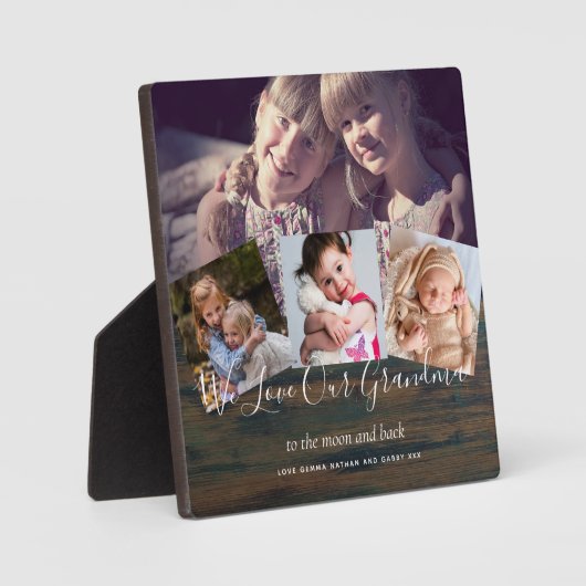 おばあちゃんのギフトおばあちゃんフォトコラージュおばあちゃん フォトプラーク (正面)