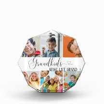 おばあちゃんのギフトフォトブロックのためのグランドキッズコラージュ