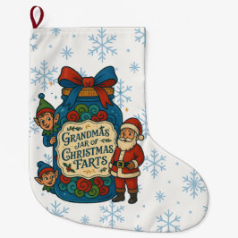 おばあちゃんのクリスマスのオナラの瓶 ラージクリスマスストッキング