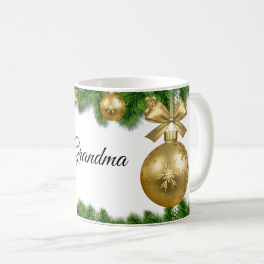 おばあちゃんのクリスマスカップ コーヒーマグカップ (正面右)