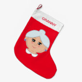 おばあちゃんのクリスマスストッキング ラージクリスマスストッキング (正面 (吊り時))