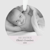 おばあちゃんのクリスマスパーソナライズされた第1回名写真 オーナメント (正面)