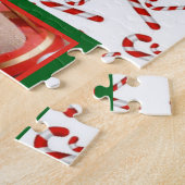 おばあちゃんのクリスマスプレゼントのくるみ割り名前をカスタムする ジグソーパズル (側面)