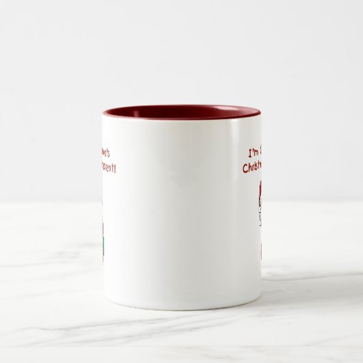 おばあちゃんのクリスマスプレゼントTシャツ&ギフト ツートーンマグカップ (中央)