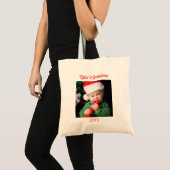 おばあちゃんのクリスマス2枚の写真 トートバッグ (正面(商品))