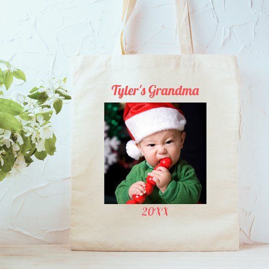 おばあちゃんのクリスマス2枚の写真 トートバッグ