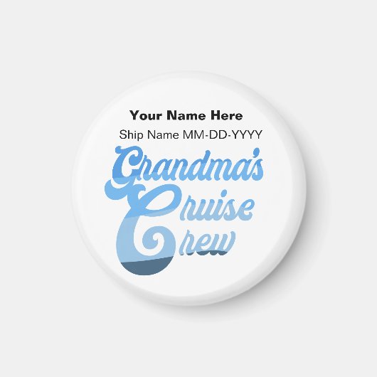 おばあちゃんのクルーズクルーズクルーズマグネット マグネット (正面)