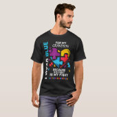 おばあちゃんのグランドパI衣服ブルーのための私の孫の自閉症 Tシャツ (正面フル)