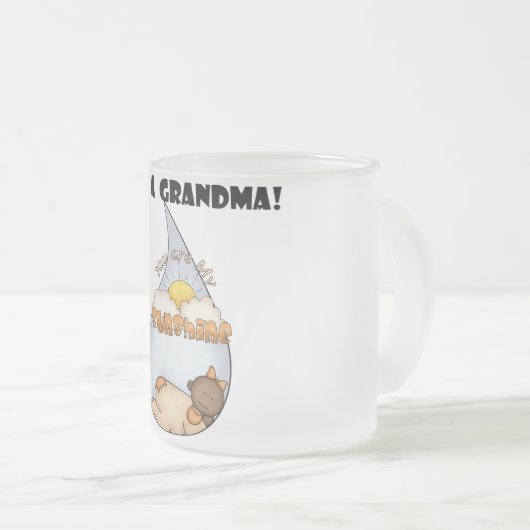 おばあちゃんのサンシャインアフリカンアメリカン・ガール フロストグラスマグカップ (正面右)