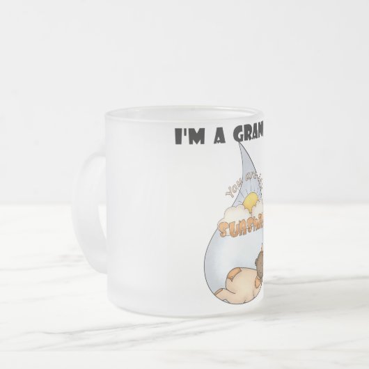 おばあちゃんのサンシャインアフリカンアメリカン・ガール フロストグラスマグカップ (正面左)