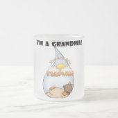 おばあちゃんのサンシャインアフリカンアメリカン・ガール フロストグラスマグカップ (中央)