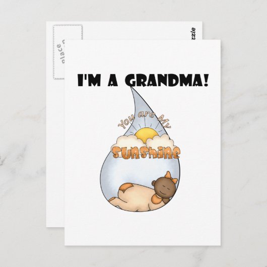 おばあちゃんのサンシャインアフリカンアメリカン・ガール ポストカード (正面/裏面)