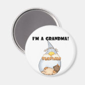 おばあちゃんのサンシャインアフリカンアメリカン・ガール マグネット (正面/裏面)