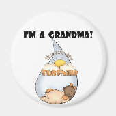 おばあちゃんのサンシャインアフリカンアメリカン・ガール マグネット (正面)