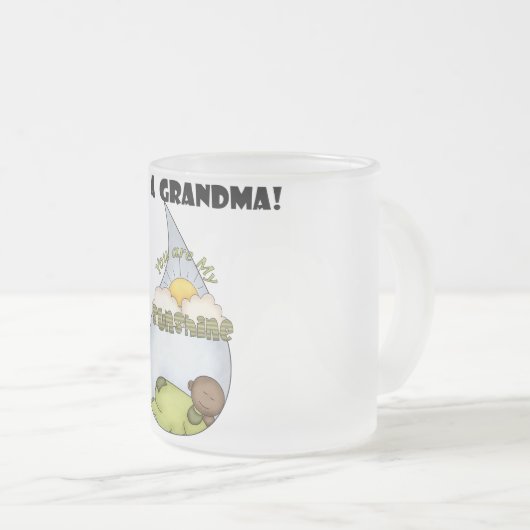 おばあちゃんのサンシャインアフリカ系アメリカ人少年 フロストグラスマグカップ (正面右)