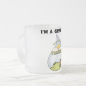 おばあちゃんのサンシャインアフリカ系アメリカ人少年 フロストグラスマグカップ (正面左)