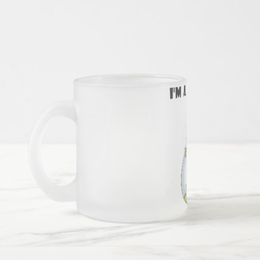 おばあちゃんのサンシャインアフリカ系アメリカ人少年 フロストグラスマグカップ (左)