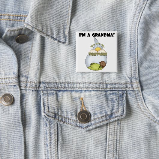 おばあちゃんのサンシャインアフリカ系アメリカ人少年 缶バッジ (インサイチュ)