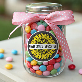 おばあちゃんのサンシャインサンフラワー ラウンドシール