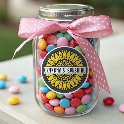 おばあちゃんのサンシャインサンフラワー ラウンドシール