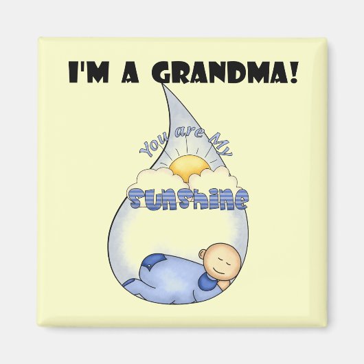 おばあちゃんのサンシャインボーイTシャツ&ギフト マグネット (正面)