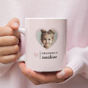 おばあちゃんのサンシャインマグカップパーソナライズされた- Pink コーヒーマグカップ